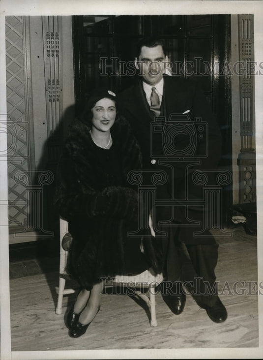 1934 Media Photo Mr & Hon William Garthwaite on Auqitania