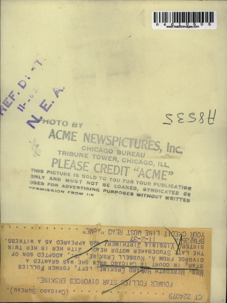 Load image into Gallery viewer, 1937 Media Photo Mrs Meredith Howard Erskine &amp; twin Virginia Wirthimer

