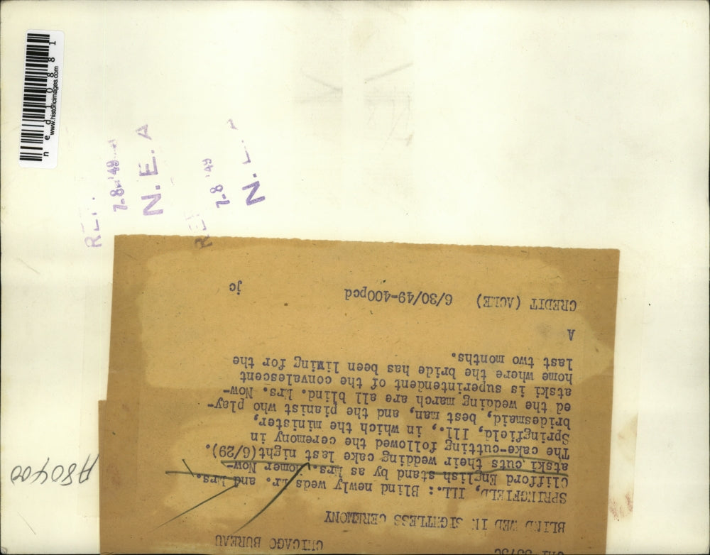 1949 Media Photo Springfield Ill Mr & Mrs Clifford English & Mrs Nowarski