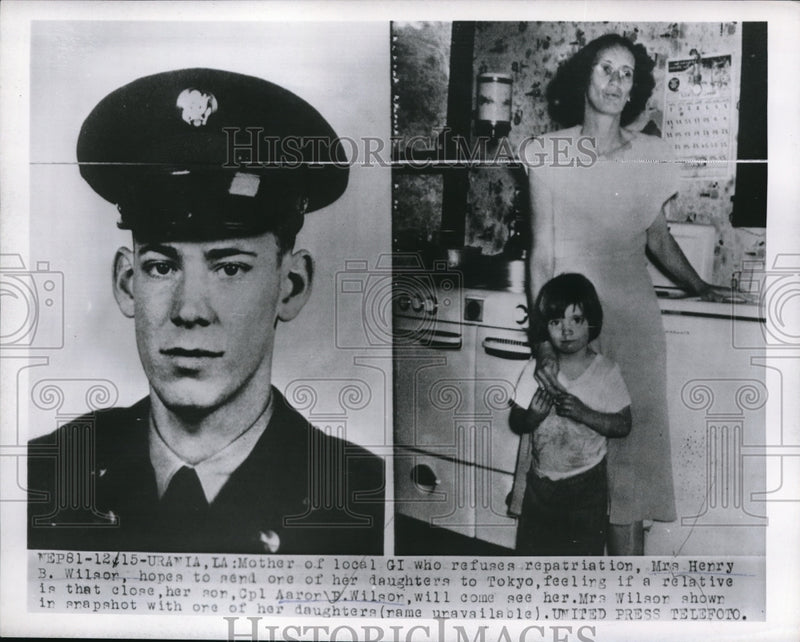 Load image into Gallery viewer, 1953 Media Photo Urania La Mrs Henry Wilson mom of Cpl Aaron Wilson
