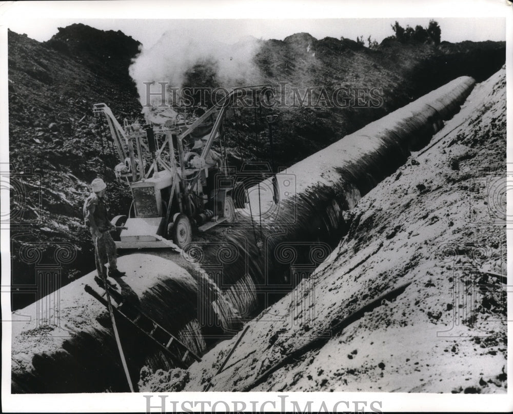 1962 Media Photo Jordan Oil Pipeline Contruction