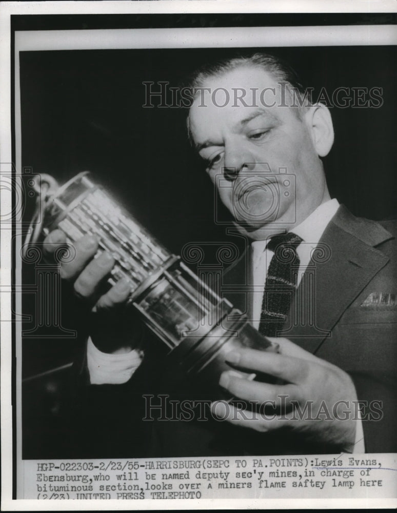 1955 Media Photo Harrisburg PA Lewis Evans Edensburg Deputy Mines