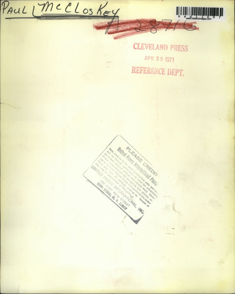 1971 Media Photo Chicago Paul McCloakey California Republican German Germany