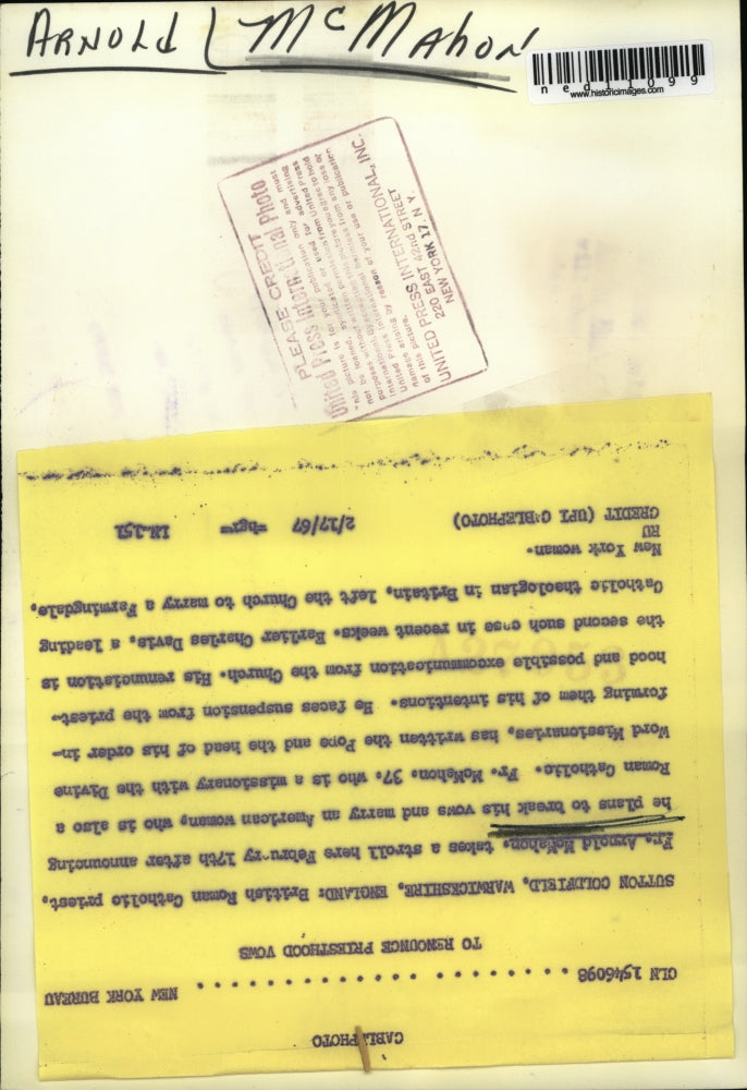 1967 Media Photo Sutton Coldfield Warwickshire England Arnold McMahon Februry 17