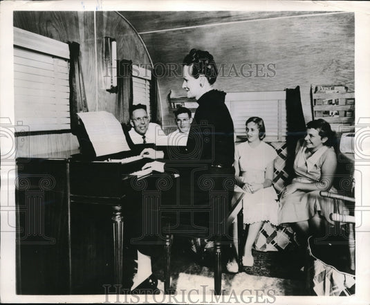 Media Photo Family Enjoying Music in Mobile Home