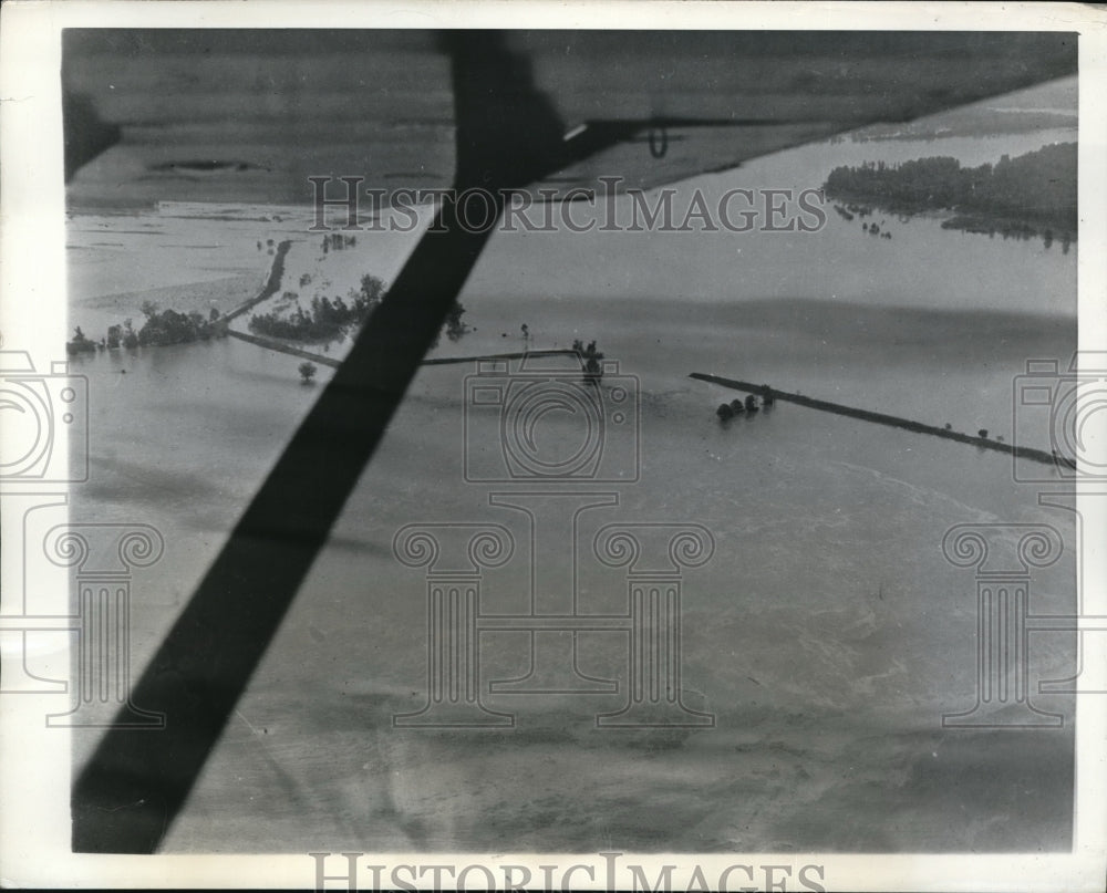 1941 Media Photo Dardenelle Arkansas Carden Bottoms Levee Break River Spill