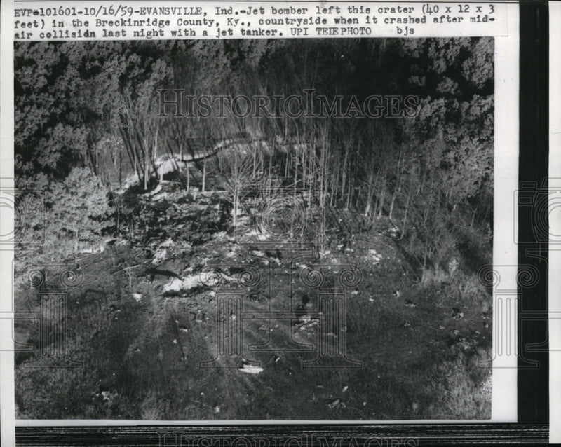 Load image into Gallery viewer, 1959 Media Photo Jet Crash Crater
