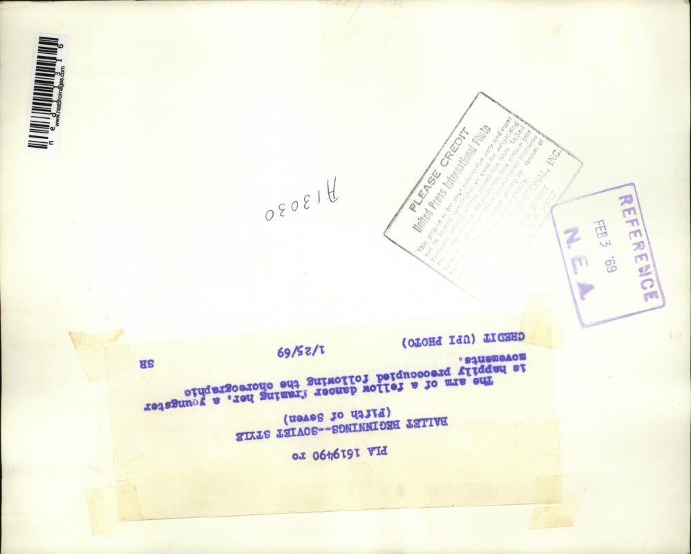 1969 Media Photo Soviet Child Taking Part in Ballet