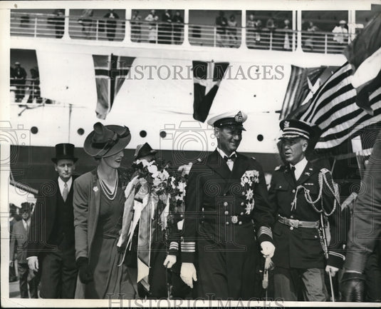 1939 Media Photo Col Bernard Peyton and Prince Frederick with Princess Ingrid