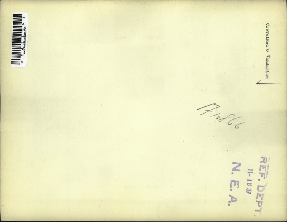 1937 Media Photo Vandalized spattered house in Cleveland Ohio