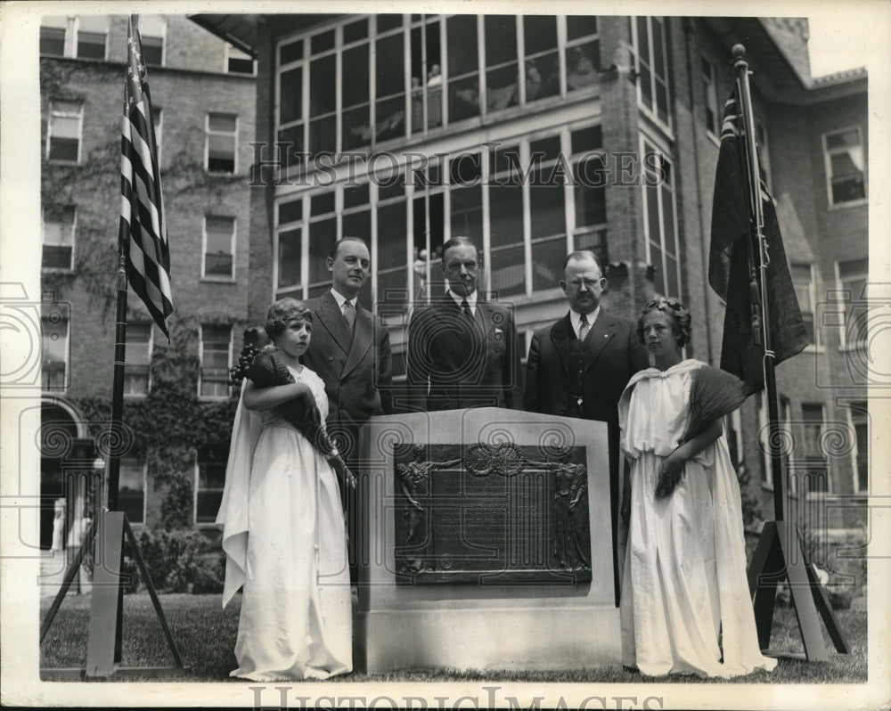 1935 Media Photo Tablet dedication at Columbia Hospital