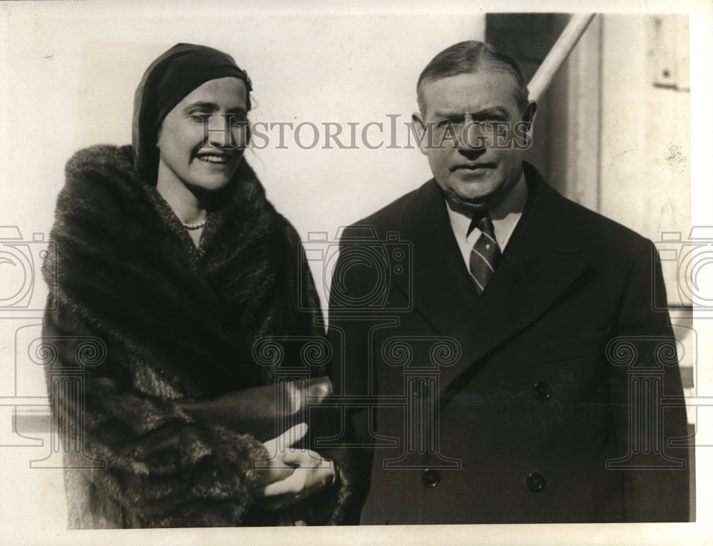 1930 Media Photo Walter edge The US Ambassador to France and her wife