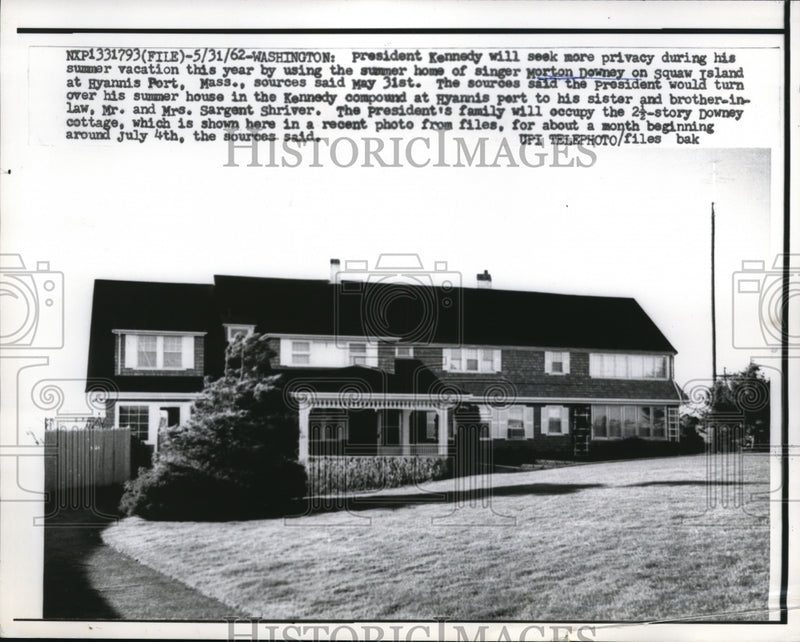 Load image into Gallery viewer, 1962 Media Photo Pres. Kennedy will occupy the summer house of Morton Downey
