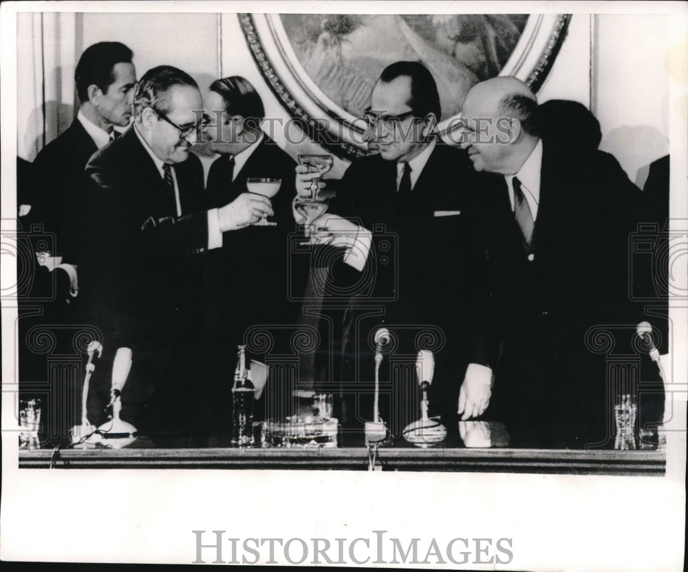 1969 Media Photo Gerard Smith with Soviet diplomats ended the preliminary talk- Historic Images