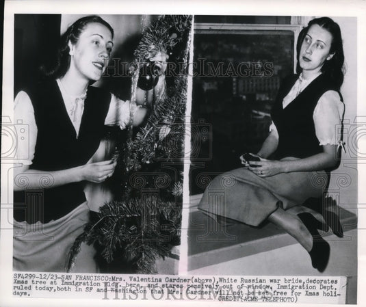 1950 Press Photo San Francisco Valentina Gardner Russian War Bride