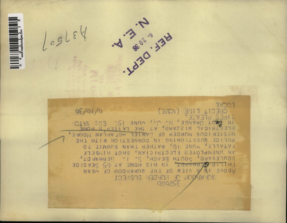 1936 Media Photo Workroom of Jean Philip Gerhardt in South Beach L I