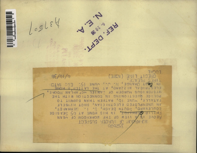 Load image into Gallery viewer, 1936 Media Photo Workroom of Jean Philip Gerhardt in South Beach L I
