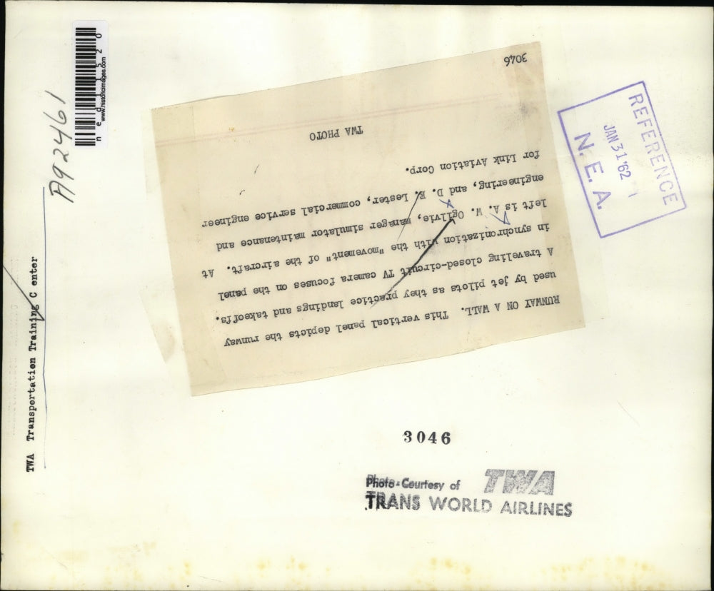 1962 Media Photo VERTICAL PANEL DEPICTS RUNWAY USED BY PILOTS AS THEY PRACTICE