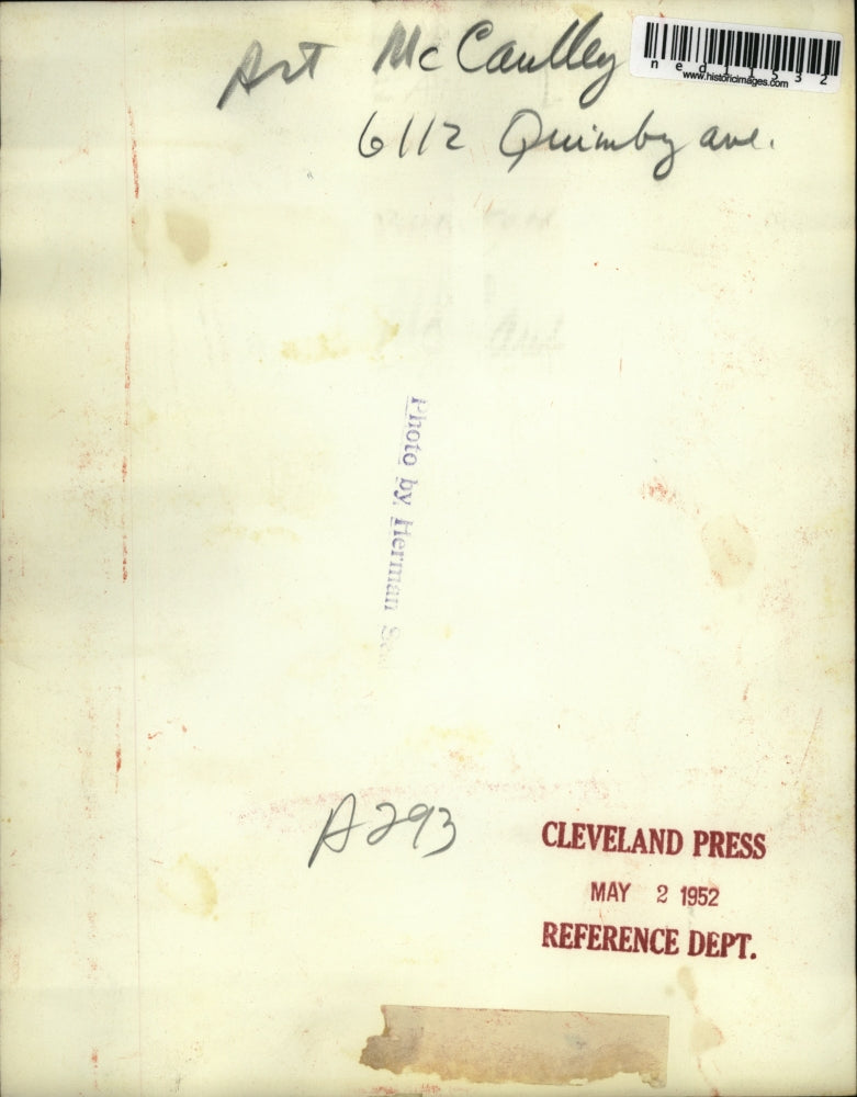 Load image into Gallery viewer, 1952 Media Photo Art McCaully with piles of post letters
