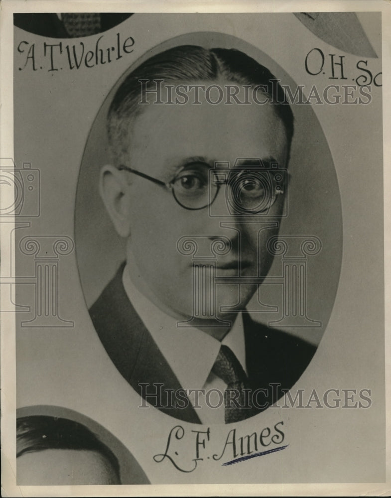 1932 Press Photo Mr L.F. Ames