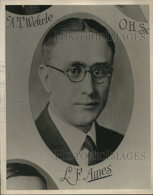 1932 Press Photo Mr L.F. Ames