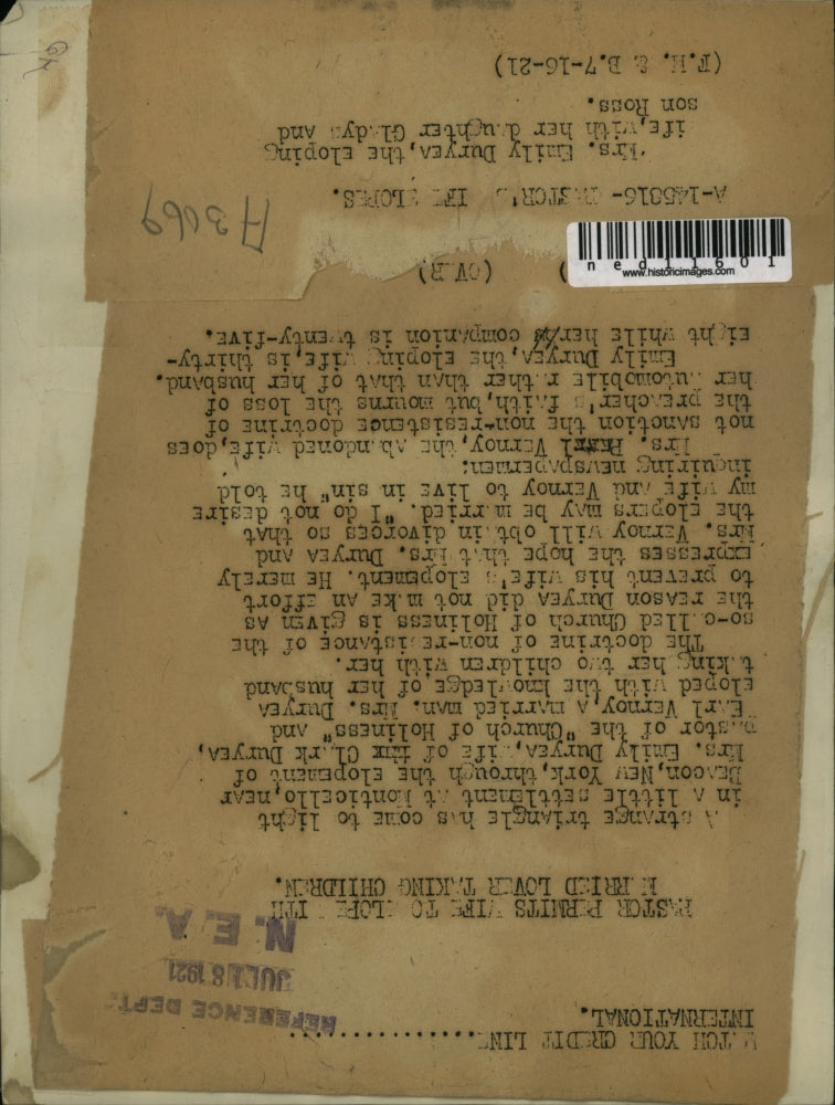 Load image into Gallery viewer, 1921 Media Photo Mrs Pearl Vernoy &amp; children abandoned by husband - ned11601
