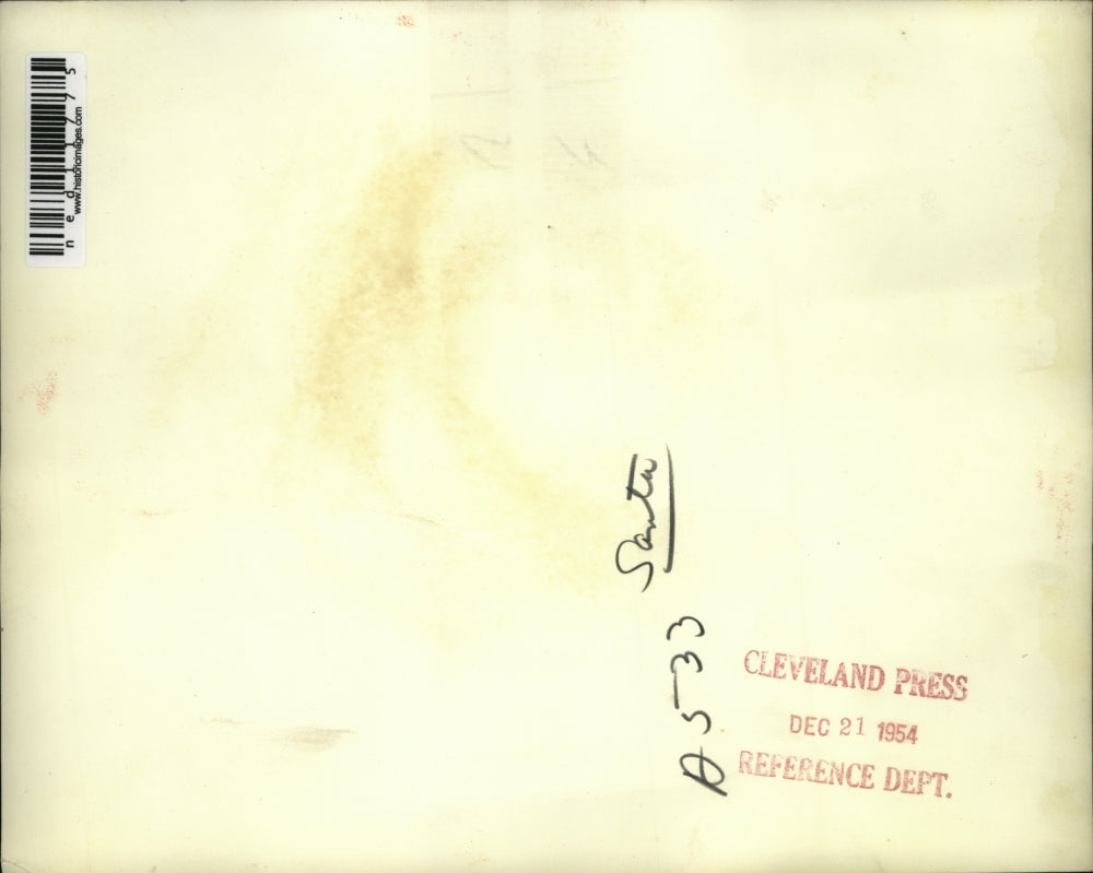 1954 Media Photo Gail Ahmann, Jimmy Cook & Santa (Joe Paulson) in Minneapolis