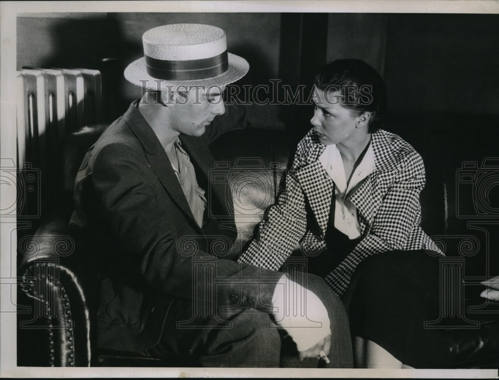 1935 Media Photo Bruno Austin and wife Marie after Confession to robbery