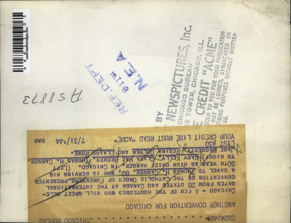 1944 Press Photo Chicago International Convention Catholic Order Foresters