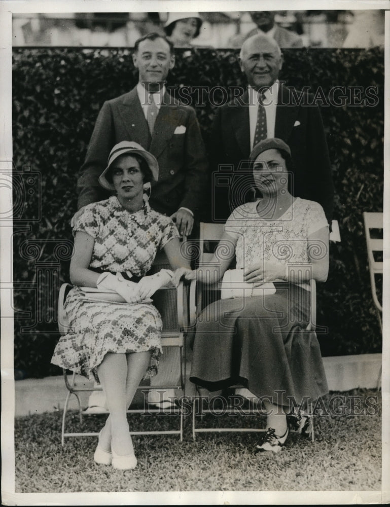 1933 Press Photo George H. Meyers And Harry A. Ash Pictured With Wives