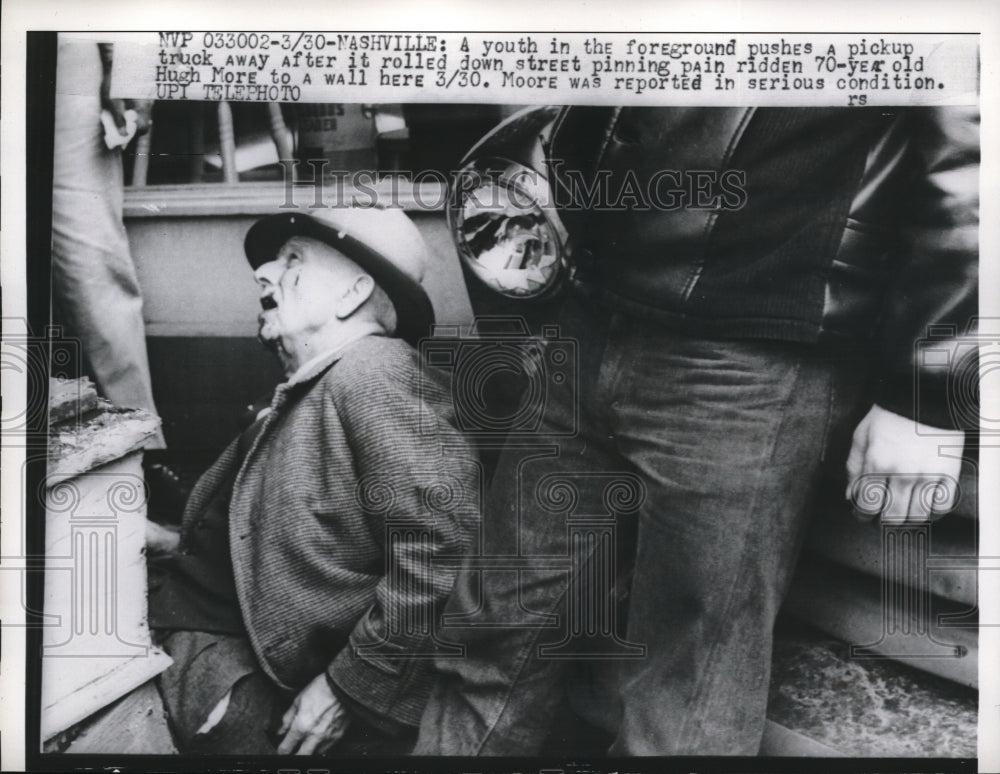 1960 Media Photo Nashville Hugh More Pinned By Truck In Serious Condition