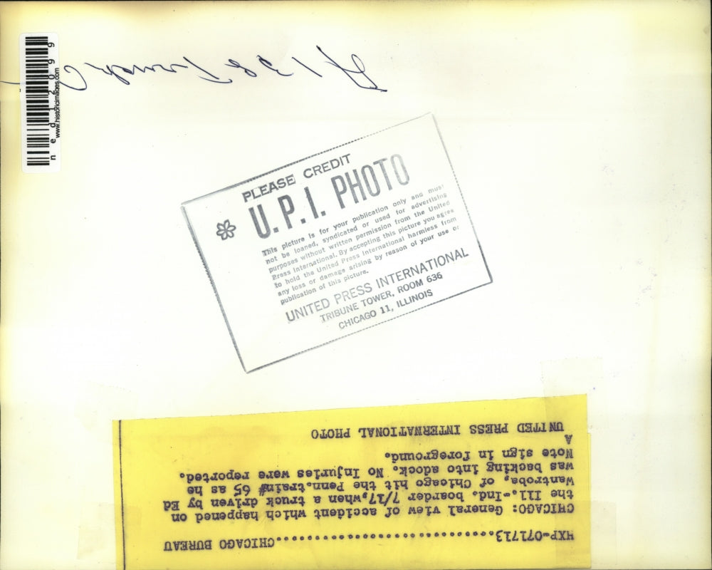 1913 Press Photo Ed Wantroba Drove His Truck Into The Penn. Train #65