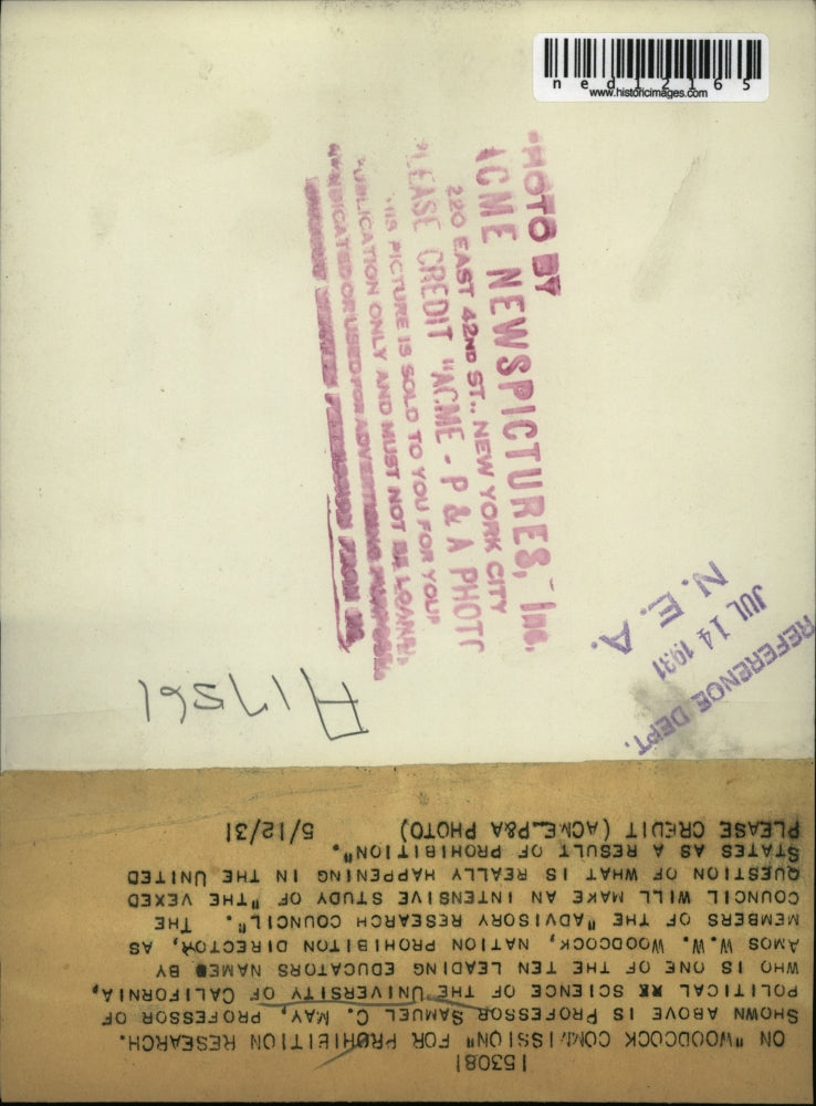 1931 Press Photo Professor Samuel May is one of the ten leading educators