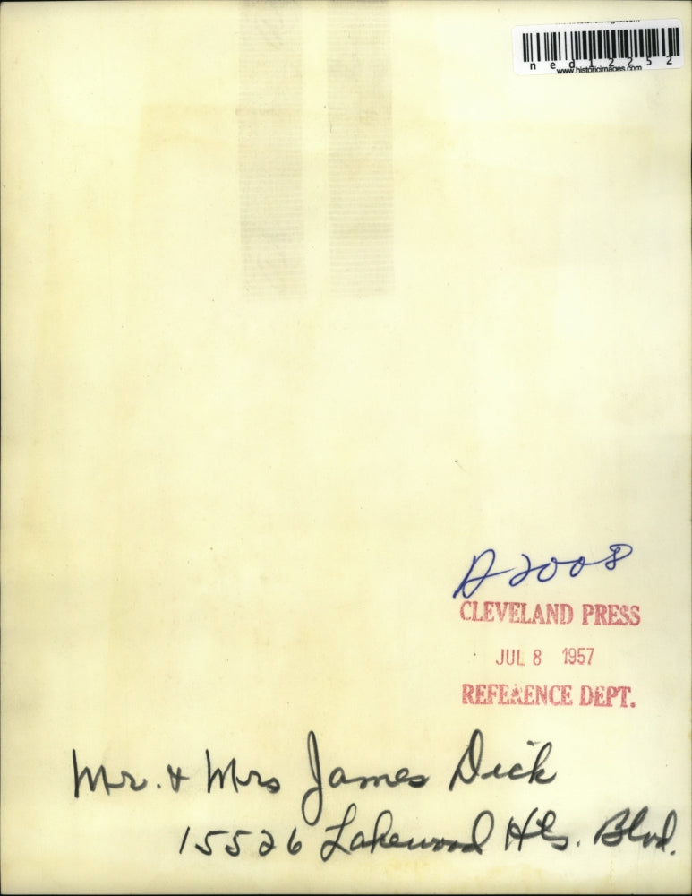 1957 Press Photo Mr. and Mrs. James Dick