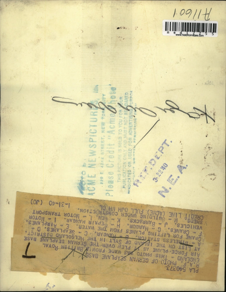 1940 Media Photo German Seaplane Base