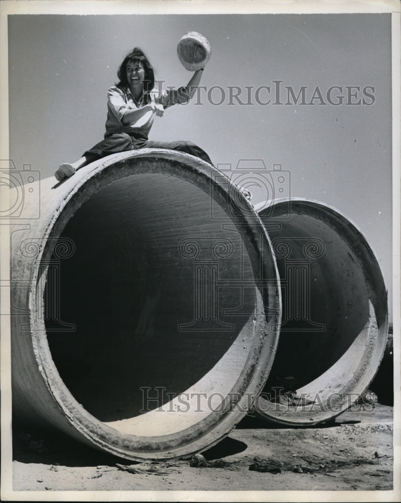 1960 Media Photo Ashkelon Israeli Water Pipes Irrigate South Regions