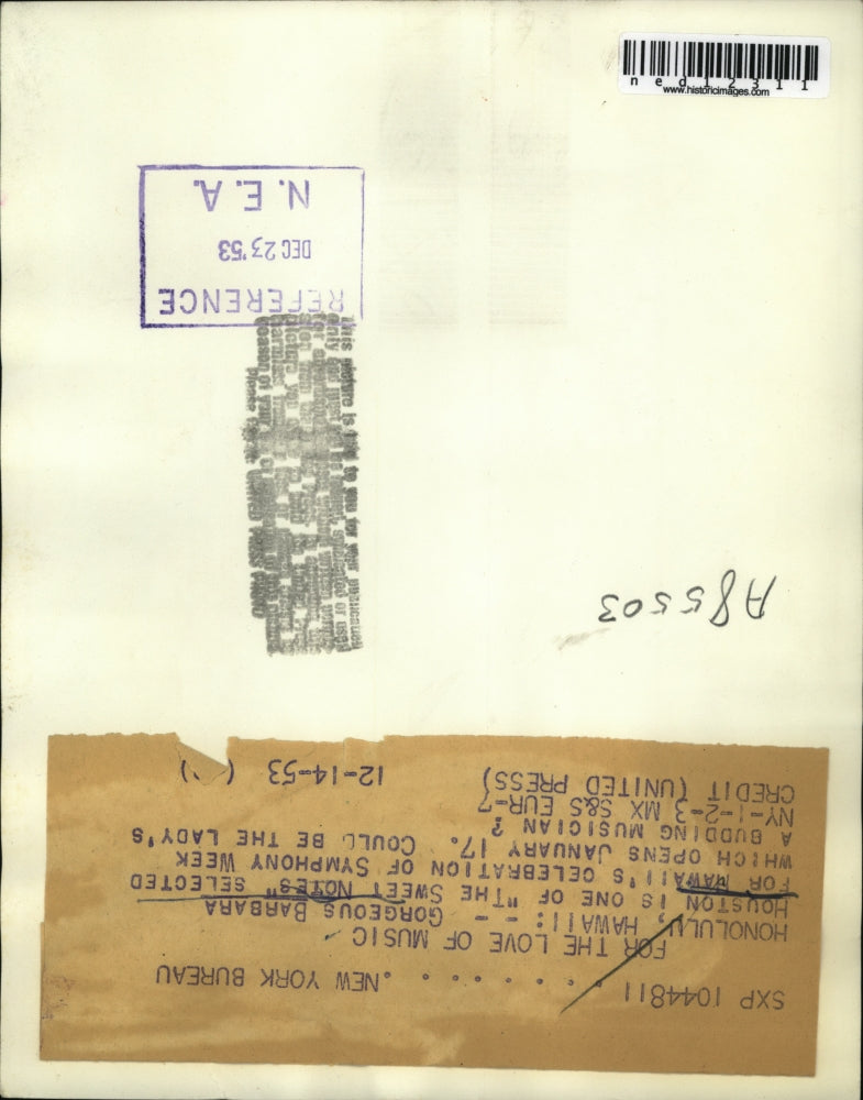 1953 Media Photo Barbara Houston of The Sweet Notes