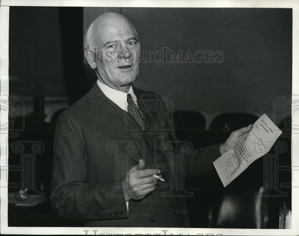 1935 Media Photo Francis M Curlee Testifying Before Senate