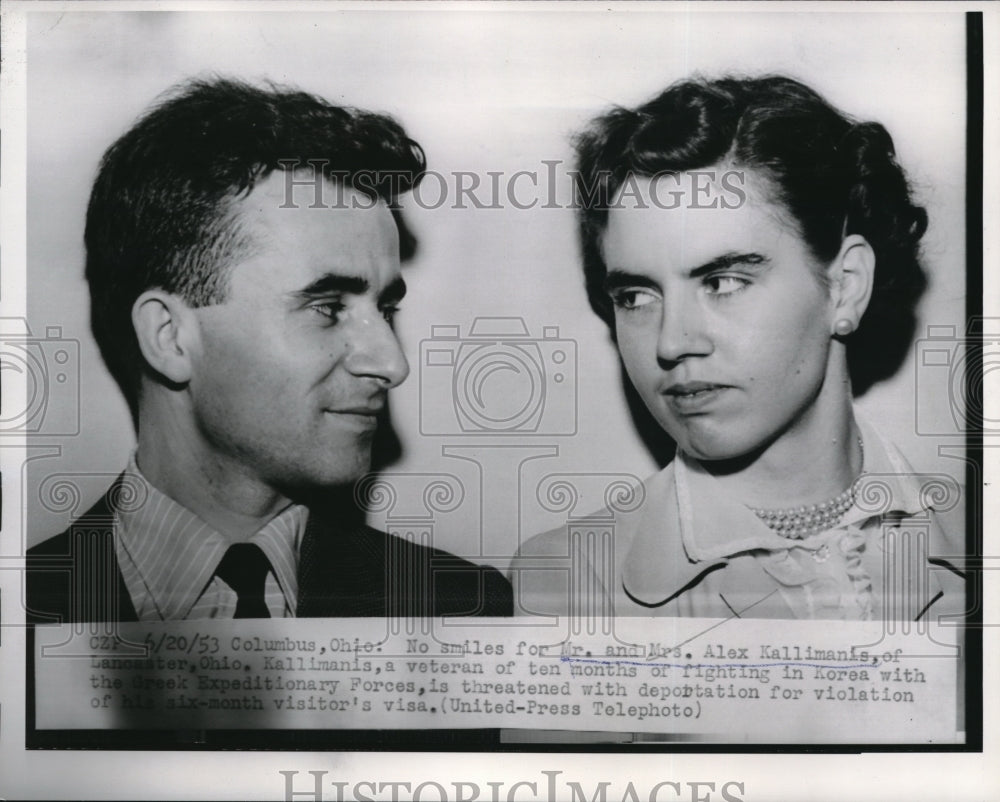 1953 Media Photo Mr. and Mrs. Alex Kallimanis of Lancaster