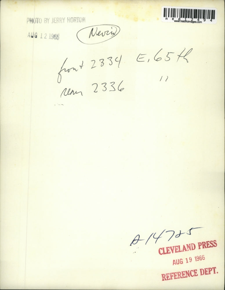 1966 Media Photo House Front of 2334 E 65th in Cleveland Ohio Porch Balcony