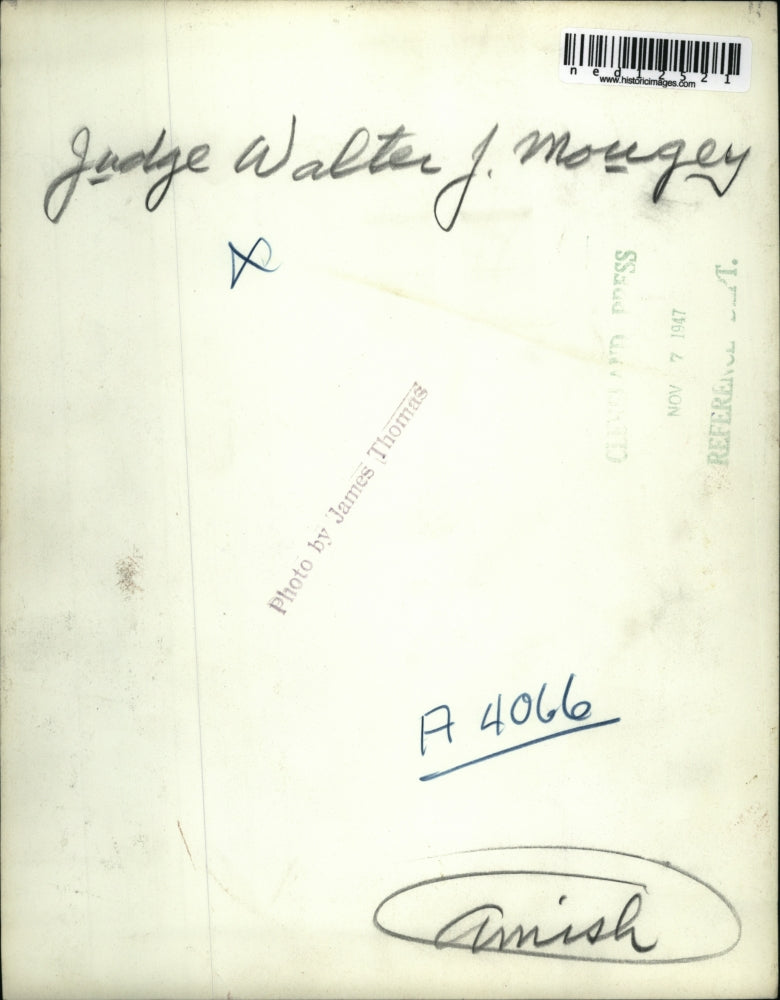 1947 Media Photo Judge Walter J. Mougey