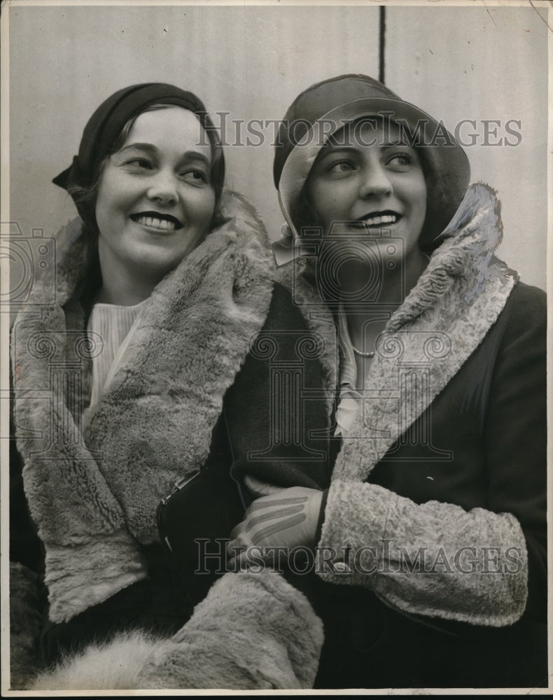 1930 Media Photo Wives of Edward Menke, Andrew Oppman Arrive from Honolulu