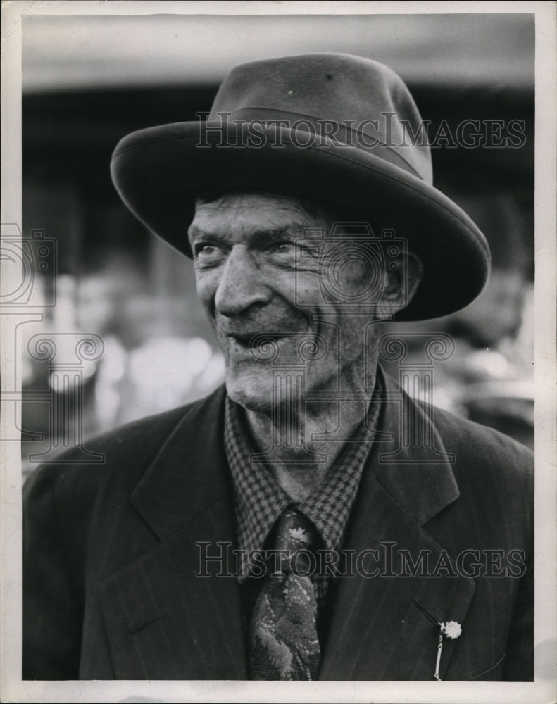 1940 Press Photo Smiling Elderly Man Charles Kline of Brunswick Ohio