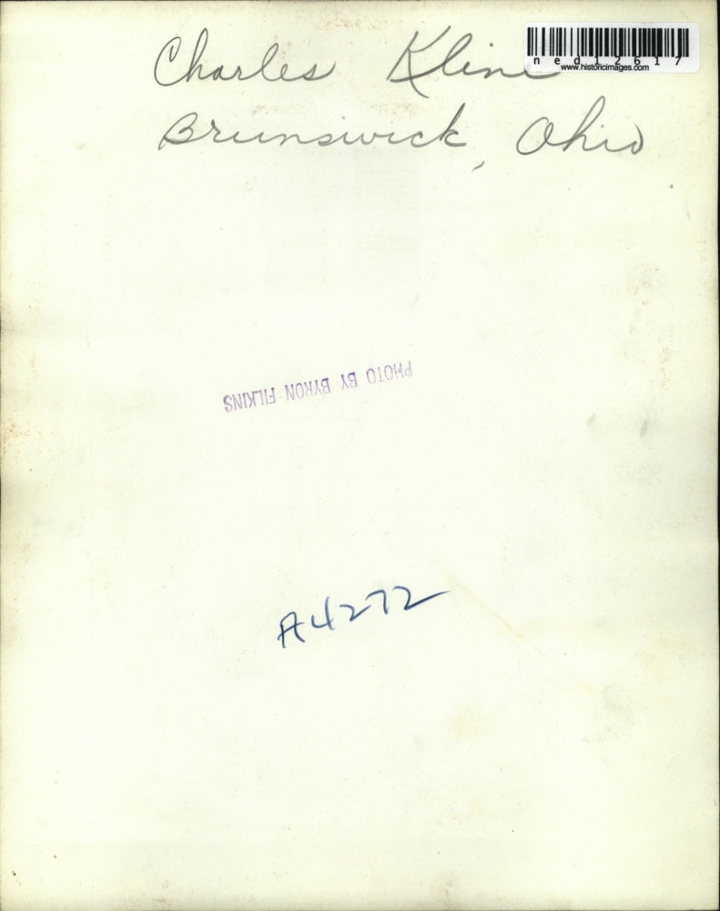 1940 Press Photo Smiling Elderly Man Charles Kline of Brunswick Ohio