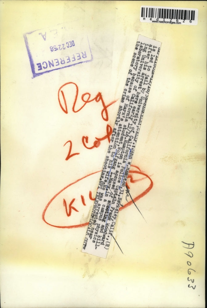 1958 Press Photo Murder Suspect John W. Hampton, Police Captain Frank Woodward