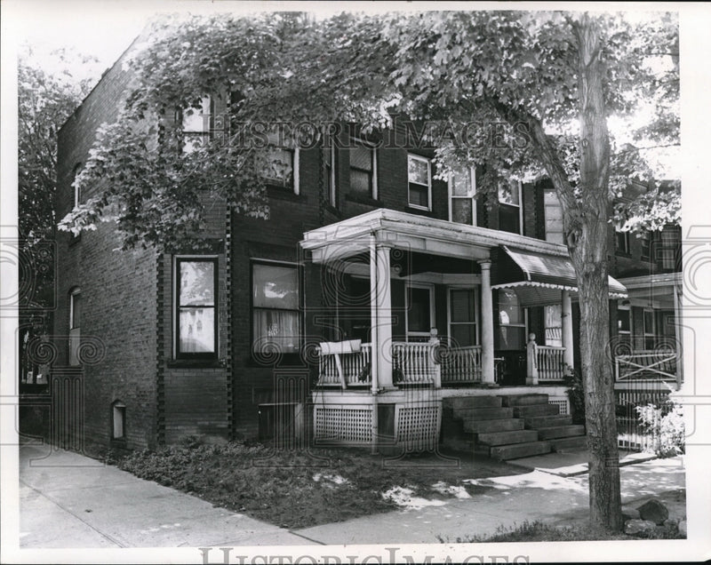 Load image into Gallery viewer, 1966 Media Photo Cleveland House at 10806 Hathaway Avenue w Front Porch
