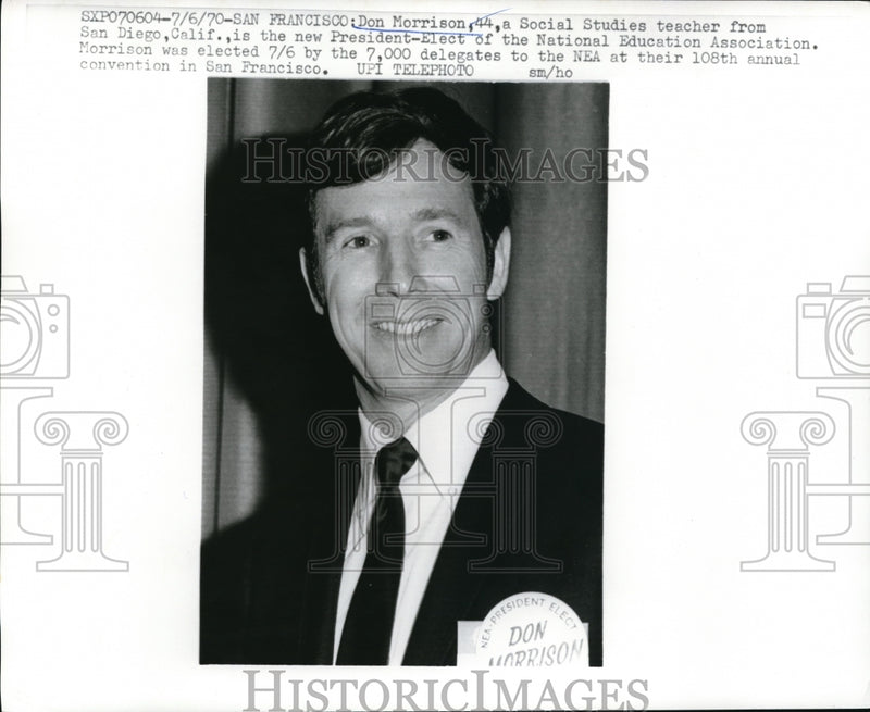 Load image into Gallery viewer, 1970 Media Photo The new Pres. Don Morrison of the Nat. Education Association
