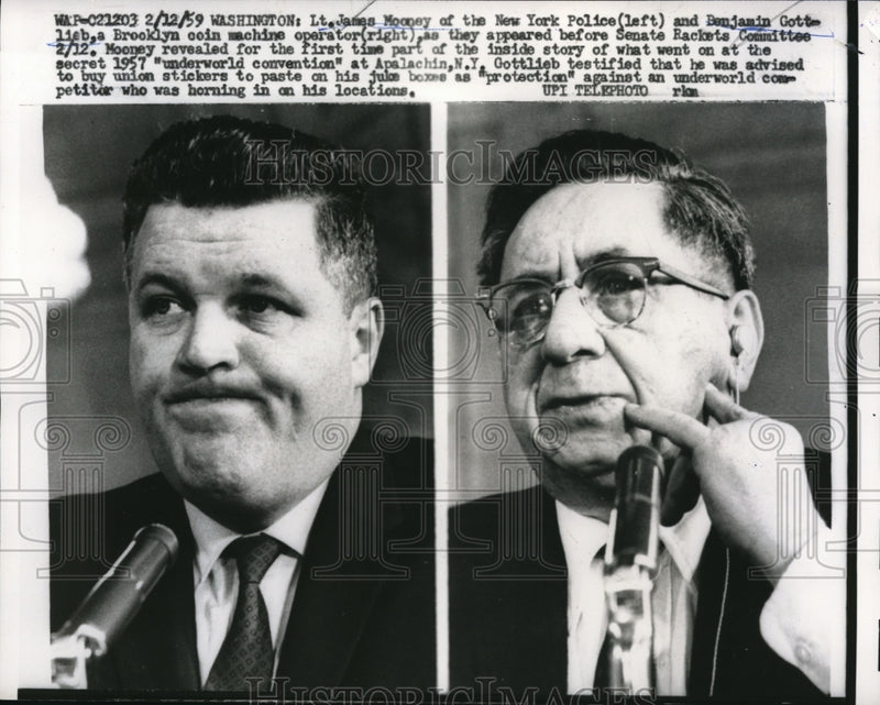 Load image into Gallery viewer, 1959 Media Photo Lt. James Mooney of the New York Police with Benjamin Gottlieb
