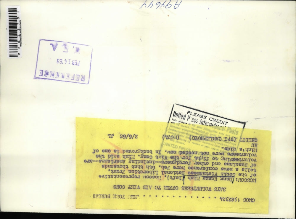 1968 Media Photo Moscow Dang Kuang Minh representative of South Vietnamese