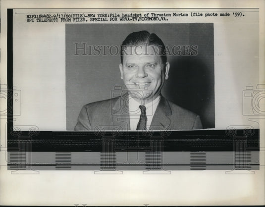 1960 Media Photo New York Headshot of Thurston Morton